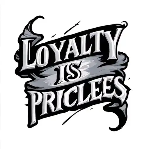 LOYALTY IS PRICECLES tattoo design idea
