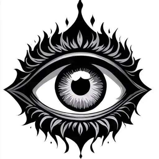 traditional Turkish evil eye tattoo  tattoo design idea