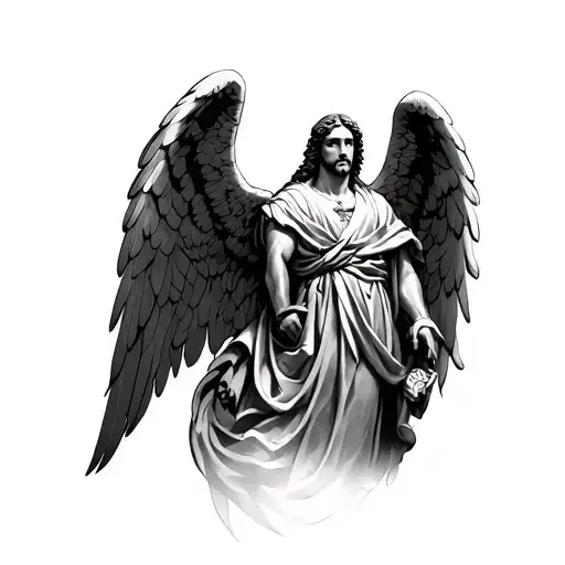 Archangel San Miguel Arcángel tattoo design idea