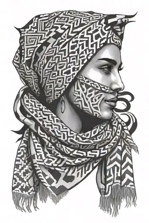Keffiyeh tattoo design idea