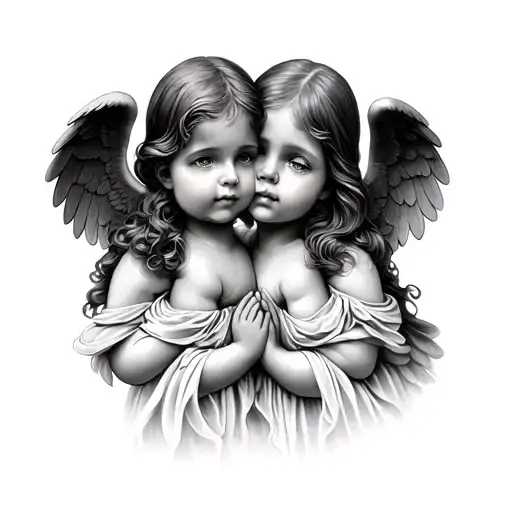 three little angels, no hear see speak only face tattoo design idea