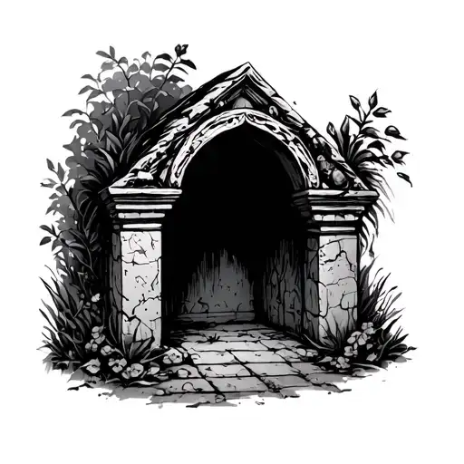 Empty Tomb tattoo design idea