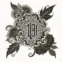 the number 19 tattoo design idea