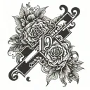 the number 19 tattoo design idea