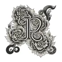 the number 19 tattoo design idea