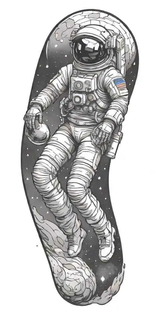 space themed tattoo design no astronaut floating in space tattoo design idea