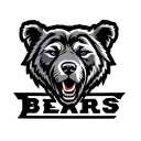 chicago bears logo half patch style half tribal tattoo tattoo design idea