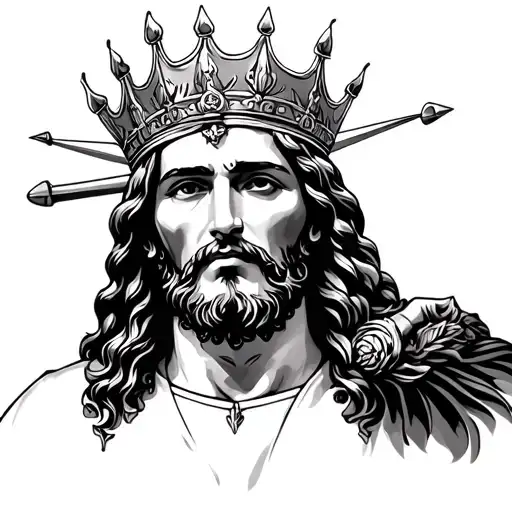 king Jesus Christ tattoo design idea