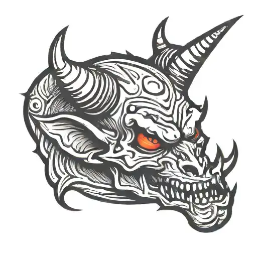 devil horns tattoo design idea
