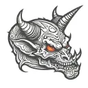 devil horns tattoo design idea