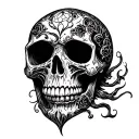 Ghost Skull tattoo design idea
