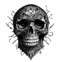 Ghost Skull tattoo design idea