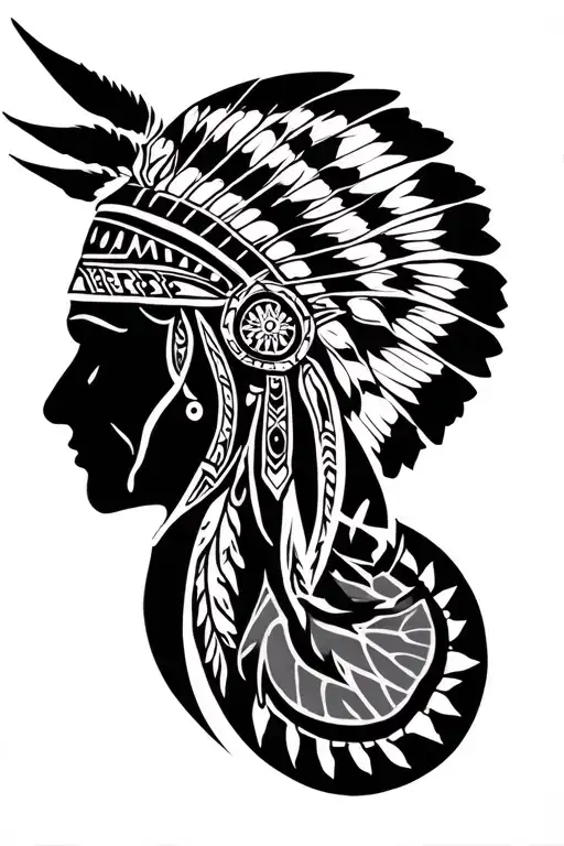  beautiful native American/old Norse shoulder tattoo. asymmetric tattoo design idea