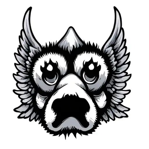Dog Paw With Wings tattoo design idea