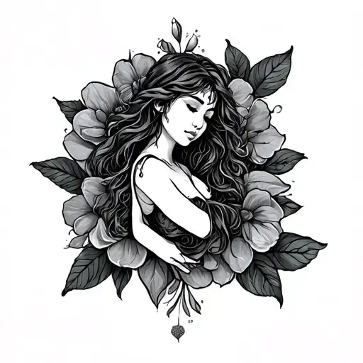 innocent soul leaving the body little lines tattoo design idea