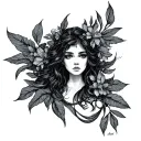 innocent soul leaving the body little lines tattoo design idea