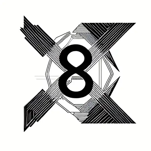number 8 tattoo design idea