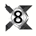 number 8 tattoo design idea