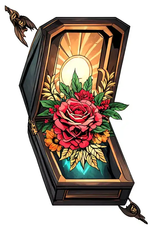 casket tattoo design idea