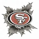 49ers logo tattoo design idea