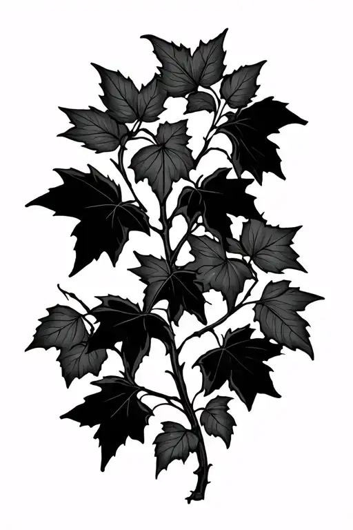 simple ivy vine tattoo design idea