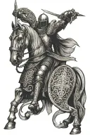 crusader knight tattoo design idea