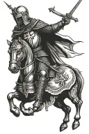 crusader knight tattoo design idea