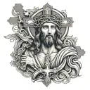 jesus cross tattoo design idea