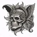 Tattoo at Roman Empire style with deep meaning of willpower of man spirit , you need to convey the masculinity energy  tattoo design idea