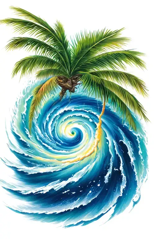 florida nasa hurricane tattoo design idea