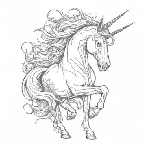 unicorn full body tattoo design idea