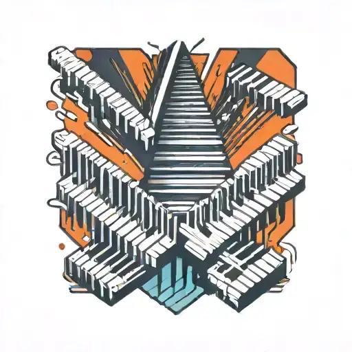 Piano keys tattoo design idea