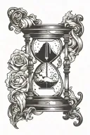 broken hourglass tattoo tattoo design idea