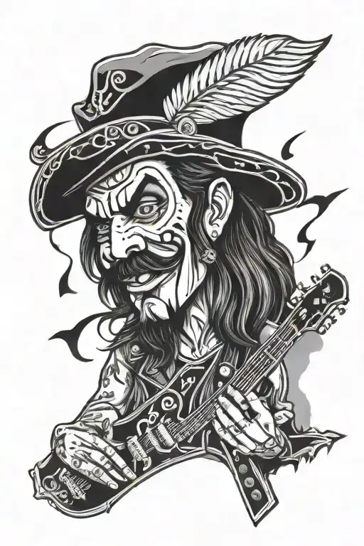Kiss band and Lemmy Killmister tattoo design idea