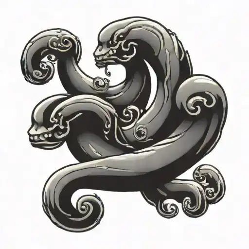 cancer, aquarius tattoo design idea