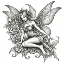 Fairy and magic tattoo design idea