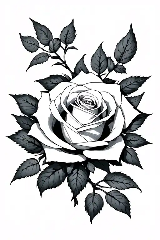 roses with chaik from kurapika from hxh tattoo design idea