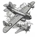 b2 bomber tattoo design idea