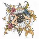Libra & Sagittarius tattoo design idea
