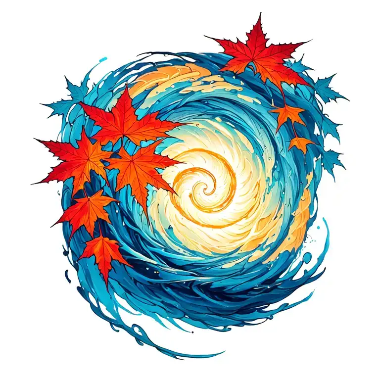 Medium Tattoo to start delicate at my left ring finger with a Japanese maple design, moving gracefully in a fluid spiral tattoo design idea