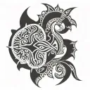 Fijian tribal patterns tattoo design idea