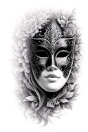 Venetian Mask tattoo design idea