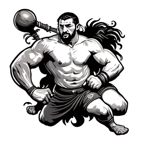Kabaddi tattoo design idea