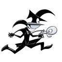 spy vs spy vs spy characters chasing tattoo design idea