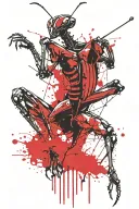 mantis dancing tattoo design idea