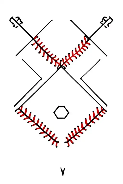 baseball diamond tattoo design idea