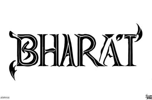 "BHARAT" tattoo design idea