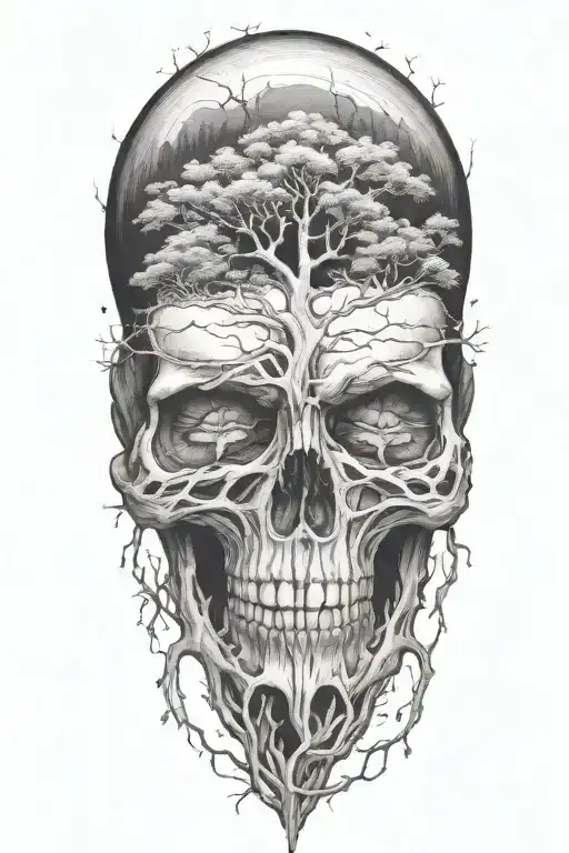 rooted to nature  tattoo design idea