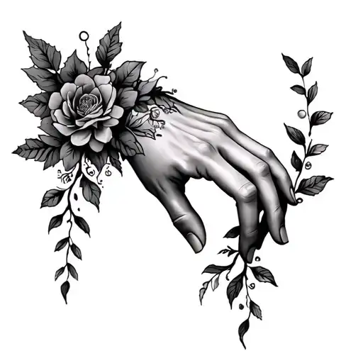 celestial vine hand tattoo tattoo design idea