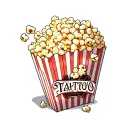 Popcorn tattoo design idea
